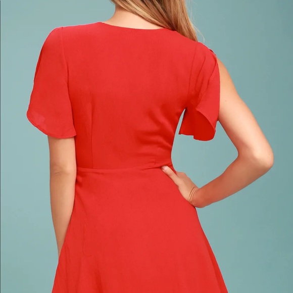 Lulu’s Tie Front Skater Dress - Picture 4 of 7